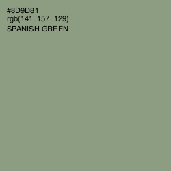 #8D9D81 - Spanish Green Color Image